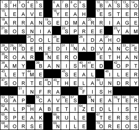 Both the main and the mini crosswords are published daily and published all the solutions of those puzzles for you. . Crossword clues nexus